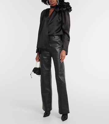 Pantalon à taille haute en cuir | Magda Butrym