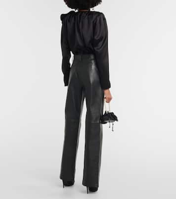 Pantalon à taille haute en cuir | Magda Butrym