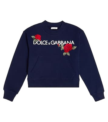 Sudadera en jersey de algodón con logo | Dolce&Gabbana Kids