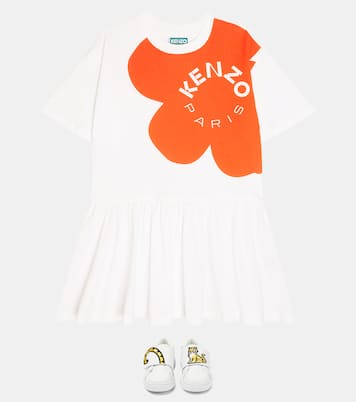 Sneakers in pelle con ricamo | Kenzo Kids