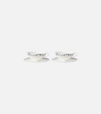 x Marni Anemone Milk set of 2 teacups and saucers | Serax