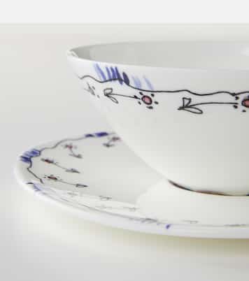 x Marni Anemone Milk set of 2 teacups and saucers | Serax