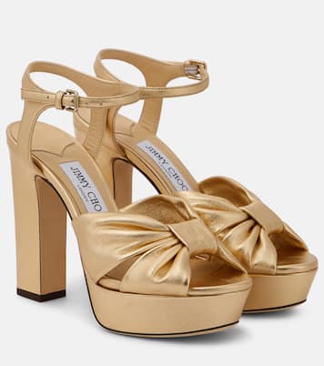 Heloise 120 leather platform sandals | Jimmy Choo