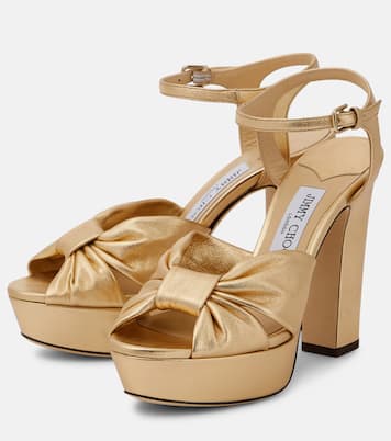 Heloise 120 leather platform sandals | Jimmy Choo