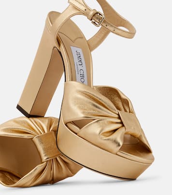 Heloise 120 leather platform sandals | Jimmy Choo