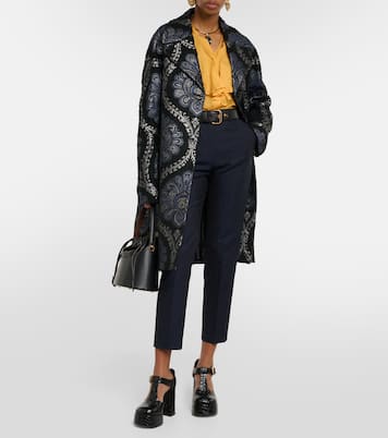 Pantaloni slim in jacquard di misto cotone | Etro