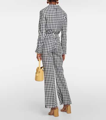 Gingham flared pants  | Etro