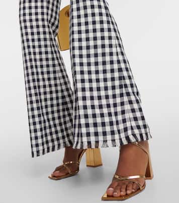 Gingham flared pants  | Etro