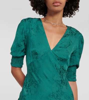 Zadie floral jacquard crêpe midi dress | Rixo