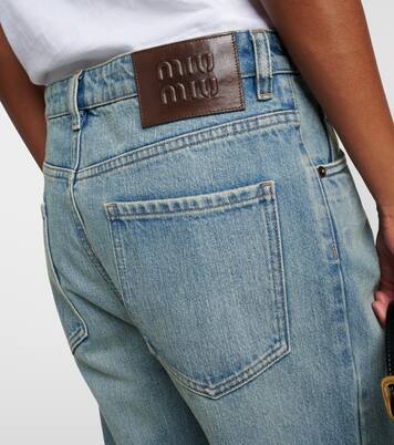 Jean ample à taille mi-haute | Miu Miu