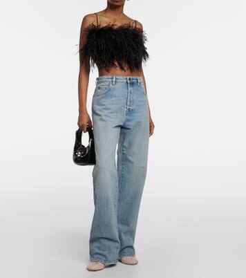 Jean ample à taille mi-haute | Miu Miu