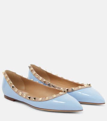 Rockstud patent leather ballet flats | Valentino Garavani