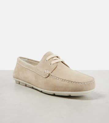 Segelschuhe aus Veloursleder | Prada
