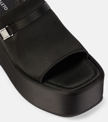 Bulla Yelena satin platform slides | Nodaleto