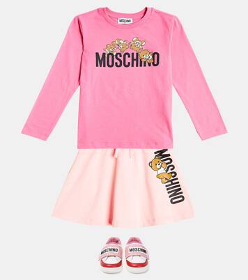 Logo cotton-blend skirt | Moschino Kids
