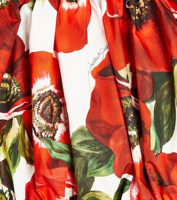 Crop top floral de algodón | Dolce&Gabbana Kids