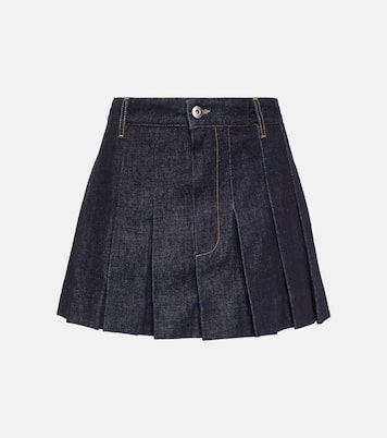 Minigonna di jeans a pieghe | Bottega Veneta