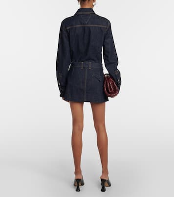 Minigonna di jeans a pieghe | Bottega Veneta