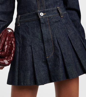 Minigonna di jeans a pieghe | Bottega Veneta
