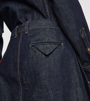 Minigonna di jeans a pieghe | Bottega Veneta