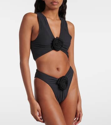 Slip bikini a vita alta con applicazione | Same