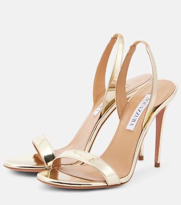 So Nude 105 metallic leather sandals | Aquazzura