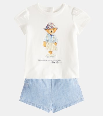 Baby Polo Bear T-shirt and shorts set | Polo Ralph Lauren Kids