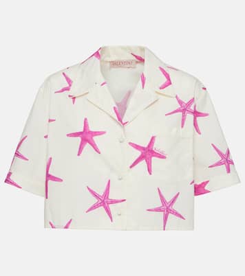 Camisa cropped Starfish de popelín | Valentino