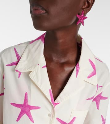 Camisa cropped Starfish de popelín | Valentino