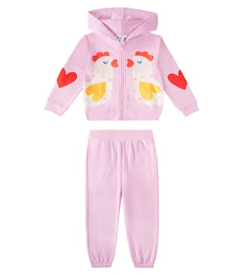 Tuta in pile di cotone con stampa | Stella McCartney Kids