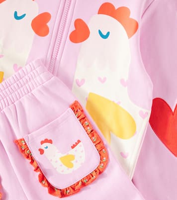 Tuta in pile di cotone con stampa | Stella McCartney Kids