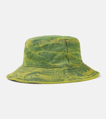 Sombrero de pescador de denim con logo | Acne Studios