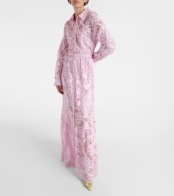 Cotton lace shirt dress | Self-Portrait