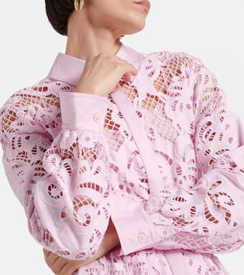 Cotton lace shirt dress | Self-Portrait