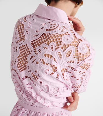 Cotton lace shirt dress | Self-Portrait