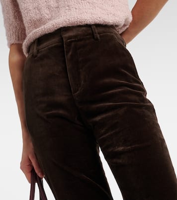 Pantaloni regular Gaby in velluto | Loro Piana