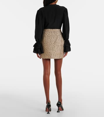 Minifalda de tweed lamé | Alessandra Rich