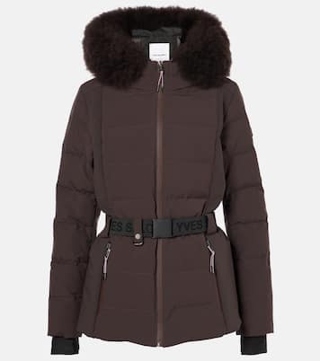 Veste 64cm shearling-trimmed ski jacket | Yves Salomon