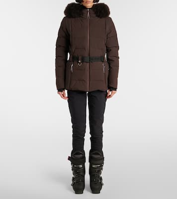 Veste 64cm shearling-trimmed ski jacket | Yves Salomon