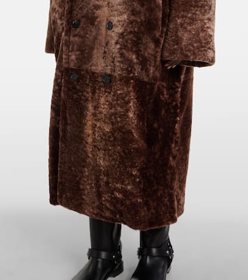 Cappotto doppiopetto in shearling | Loewe