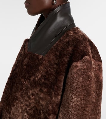 Cappotto doppiopetto in shearling | Loewe