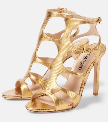 Sandales Paradis en cuir à effet serpent | Tom Ford
