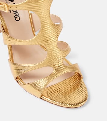 Sandales Paradis en cuir à effet serpent | Tom Ford
