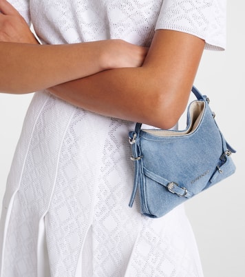 Borsa a tracolla Nano Voyou in denim | Givenchy