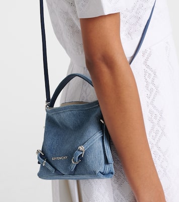 Borsa a tracolla Nano Voyou in denim | Givenchy