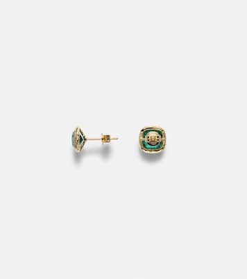 Orecchini in oro 18kt con smeraldo | Octavia Elizabeth