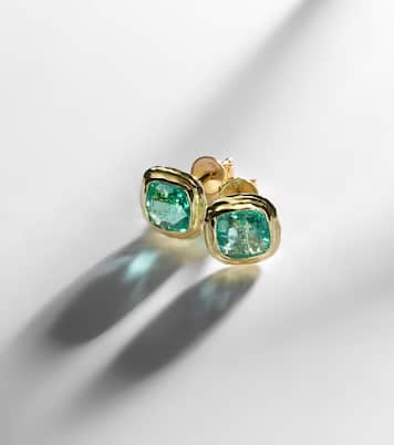 Orecchini in oro 18kt con smeraldo | Octavia Elizabeth
