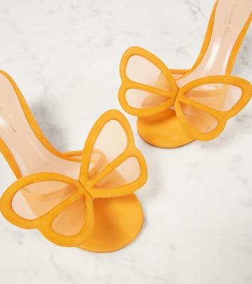 Ilia suede-trimmed mesh mules | Gianvito Rossi