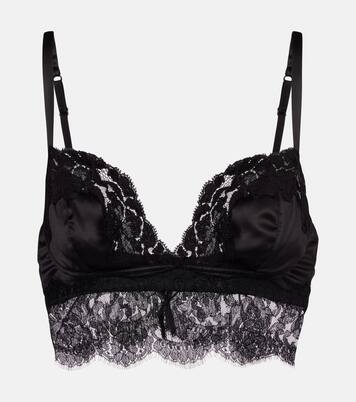 Bralette in raso con pizzo | Dolce&Gabbana