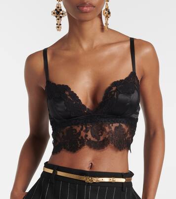 Bralette in raso con pizzo | Dolce&Gabbana